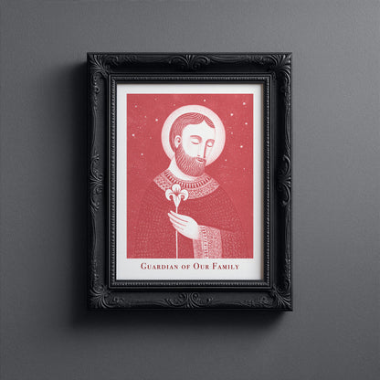 St Joseph Art Print - Red interior mockup 11 - p_5_jos_0000_Layer 8