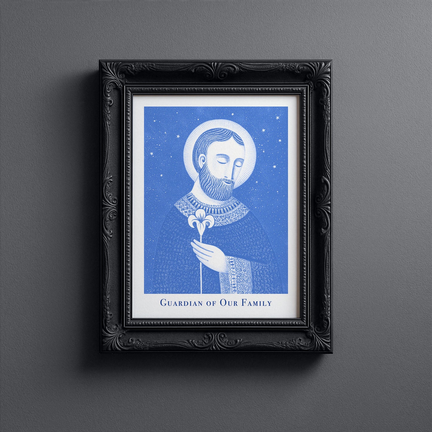St Joseph Art Print - Blue interior mockup 10 - p_5_jos_0001_Layer 7