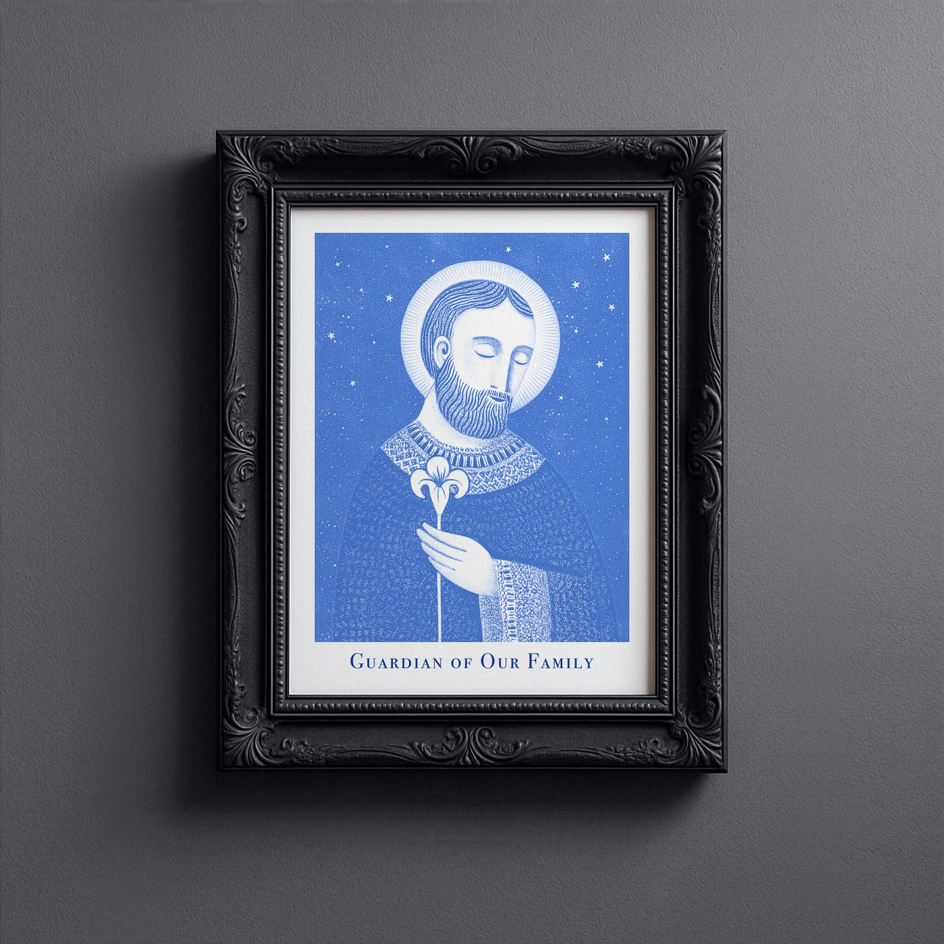 St Joseph Art Print - Blue interior mockup 10 - p_5_jos_0001_Layer 7