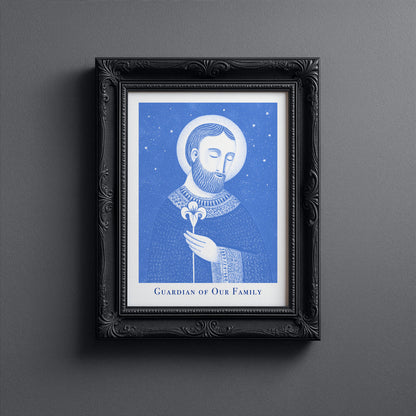 St Joseph Art Print - Blue interior mockup 10 - p_5_jos_0001_Layer 7