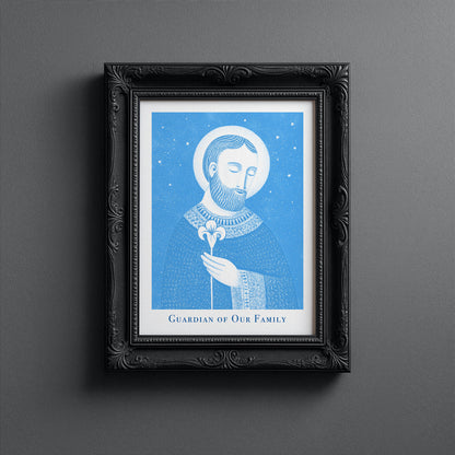 St Joseph Art Print - Deep Blue interior mockup 10 - p_5_jos_0002_Layer 6 copy