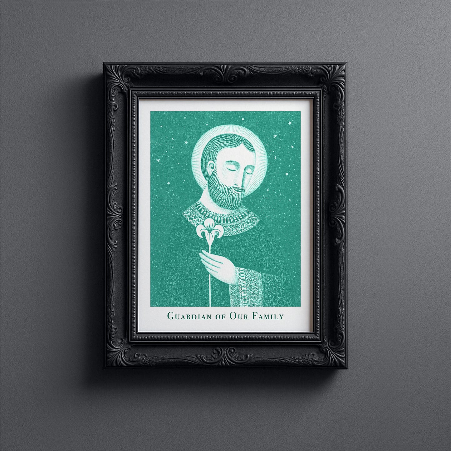 St Joseph Art Print - Teal interior mockup 10 - p_5_jos_0003_Layer 5
