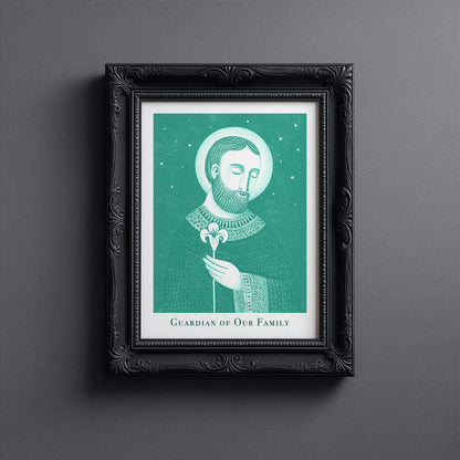 St Joseph Art Print - Teal interior mockup 10 - p_5_jos_0003_Layer 5
