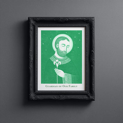 St Joseph Art Print - Green interior mockup 10 - p_5_jos_0006_Layer 2