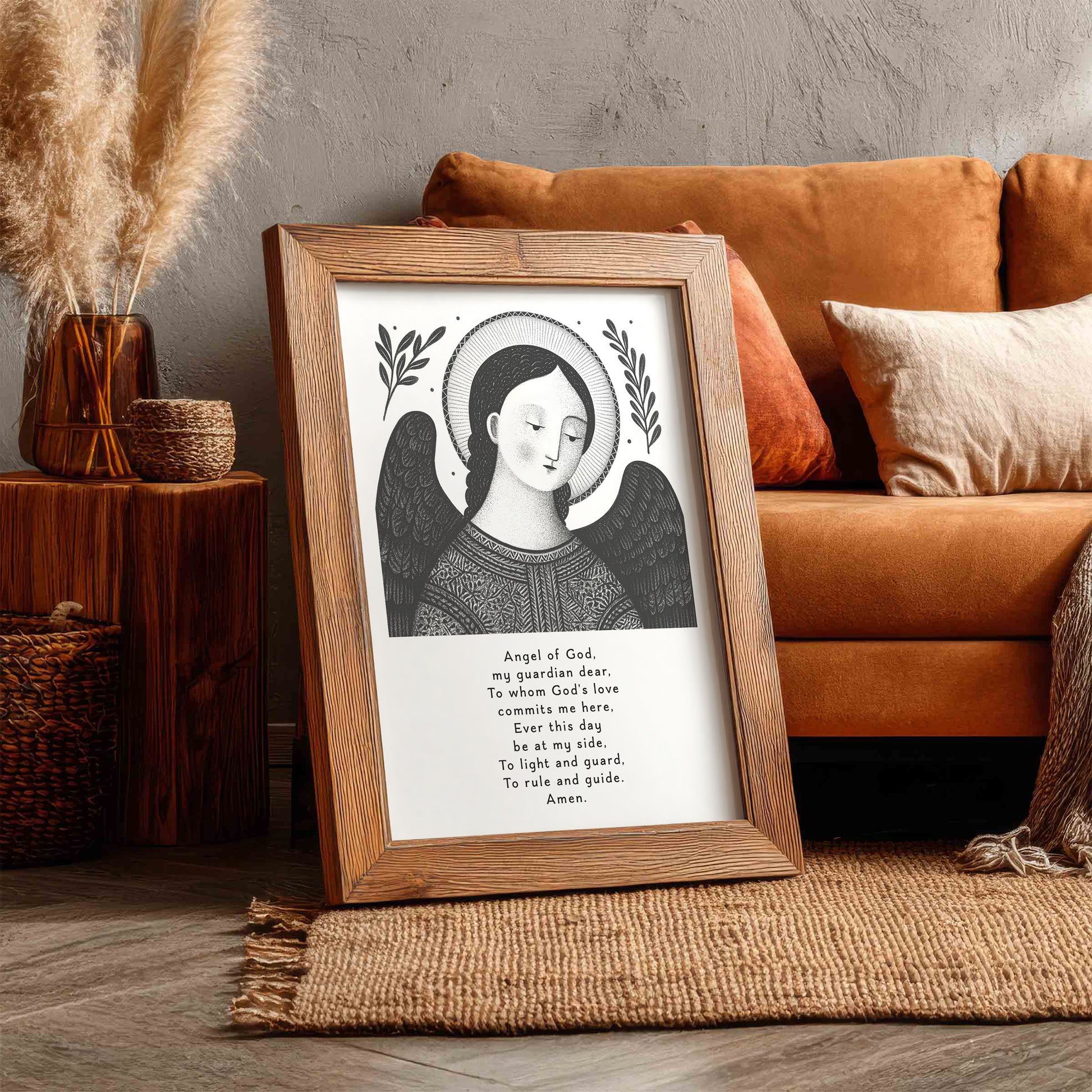 Guardian Angel for Boys Art Print - Black interior mockup 11 - p_6_boy_0002_Layer 1