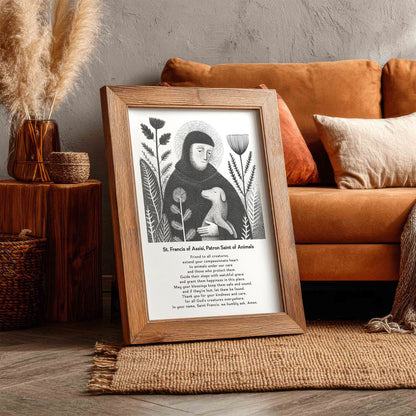 St Francis with Dog Art Print - Black interior mockup 12 - p_6_franc_dog_0000_Layer 3