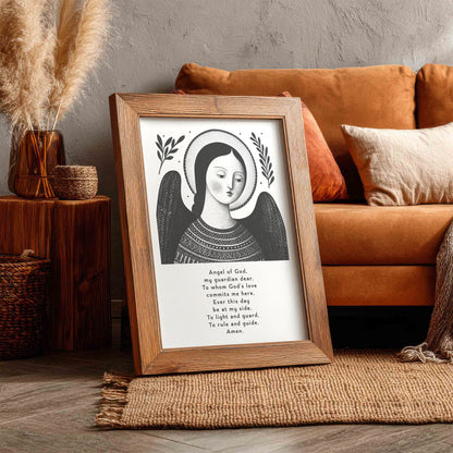 Guardian Angel for Girls Art Print - Black interior mockup 11 - p_6_girl_0000_Layer 3