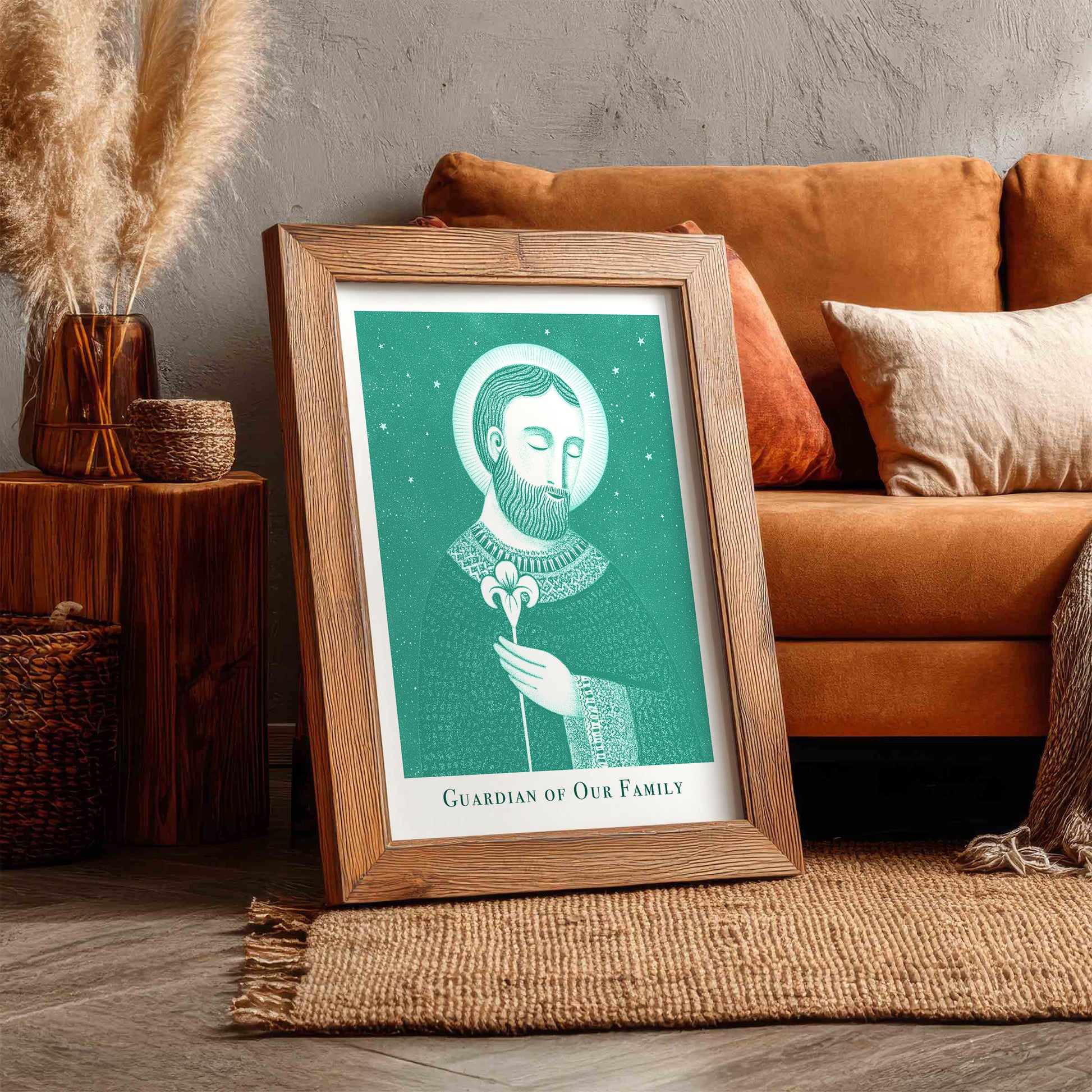 St Joseph Art Print - Teal interior mockup 11 - p_6_jos_0002_Layer 1