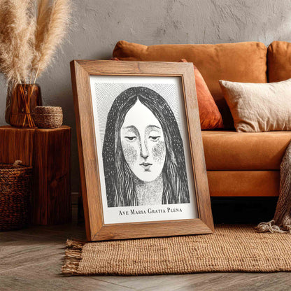 Virgin Mary Art Print - Black interior mockup 11 - p_6_maria_0000_Layer 3