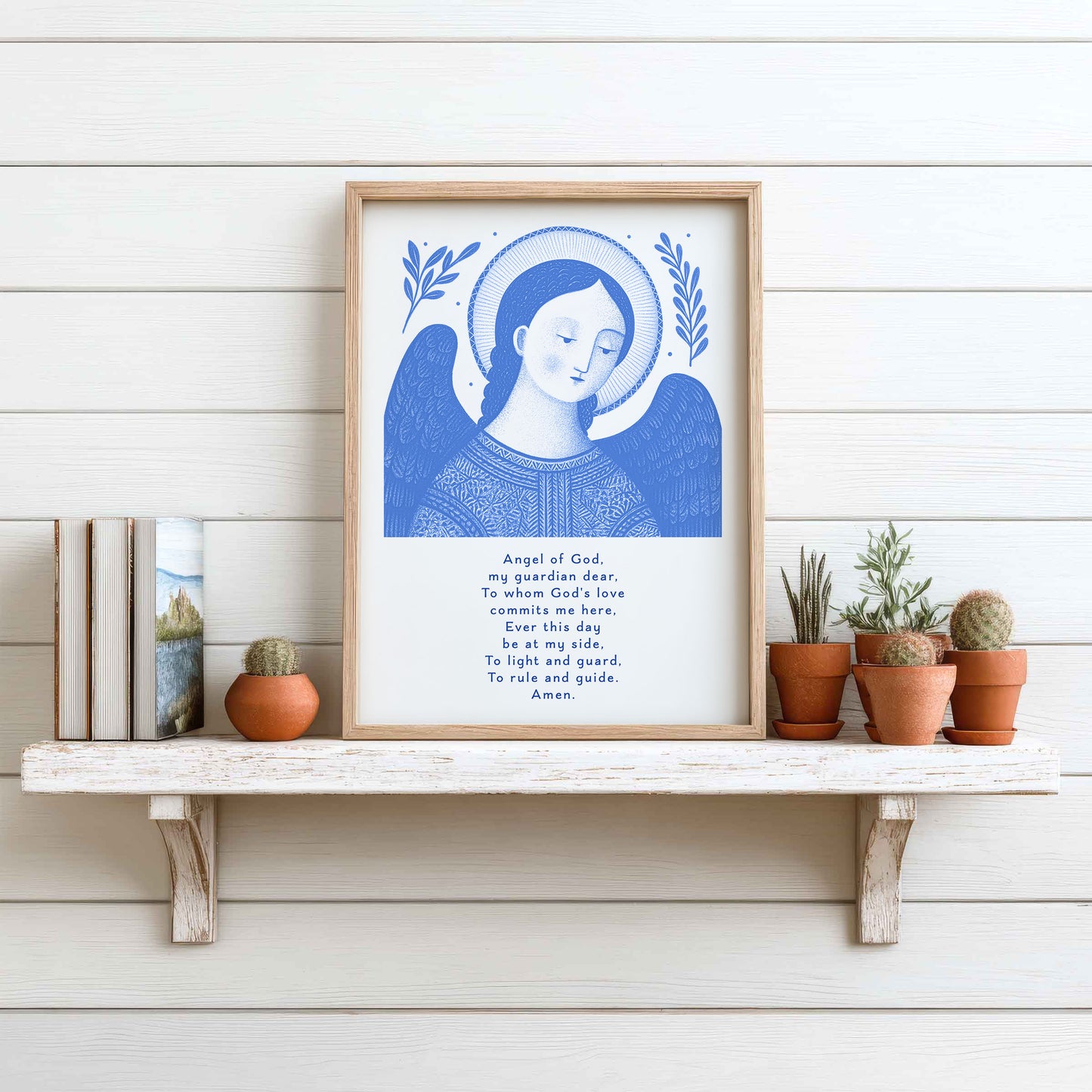 Guardian Angel for Boys Art Print - Blue interior mockup 11 - p_7_boy_0000_Layer 5
