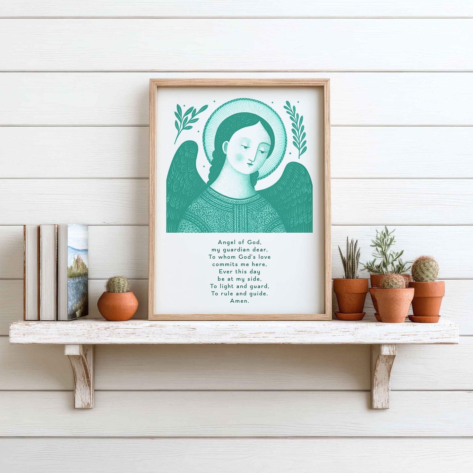 Guardian Angel for Boys Art Print - Teal interior mockup 12 - p_7_boy_0003_Layer 2