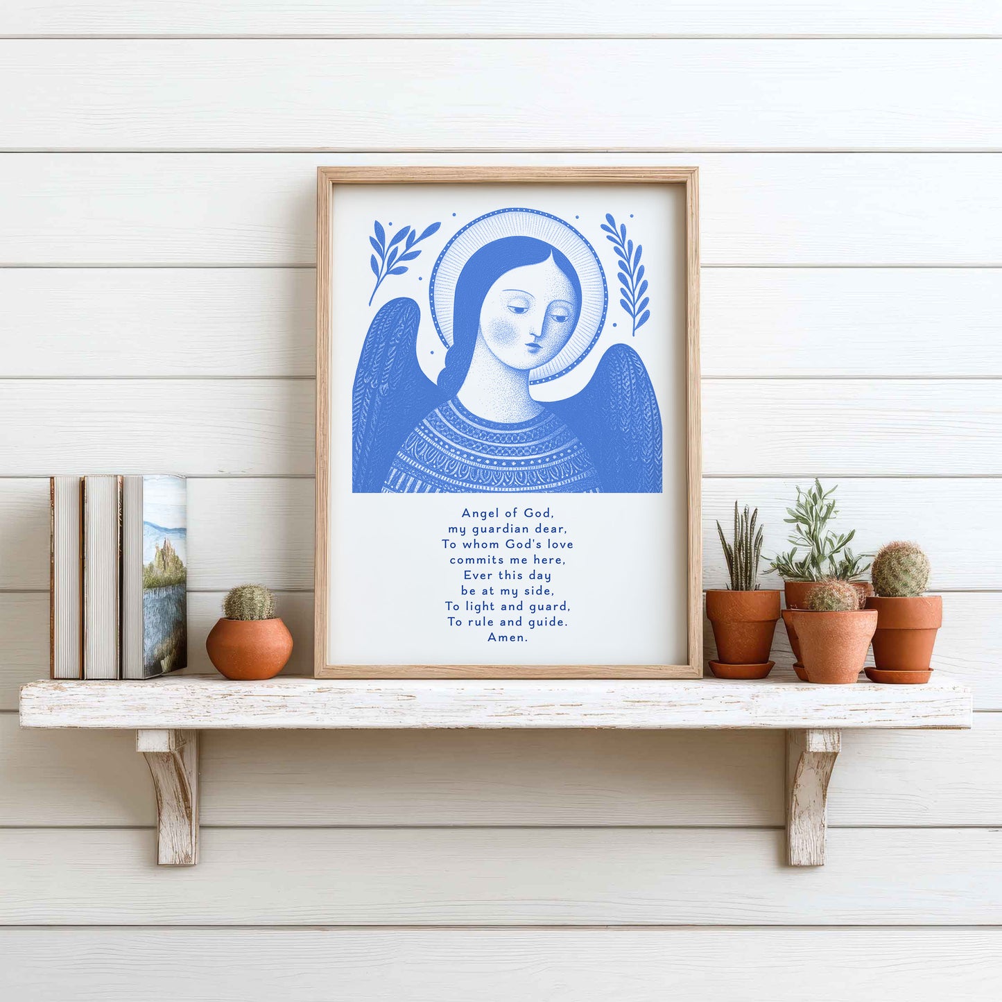 Guardian Angel for Girls Art Print - Blue interior mockup 11 - p_7_girl_0000_Layer 5