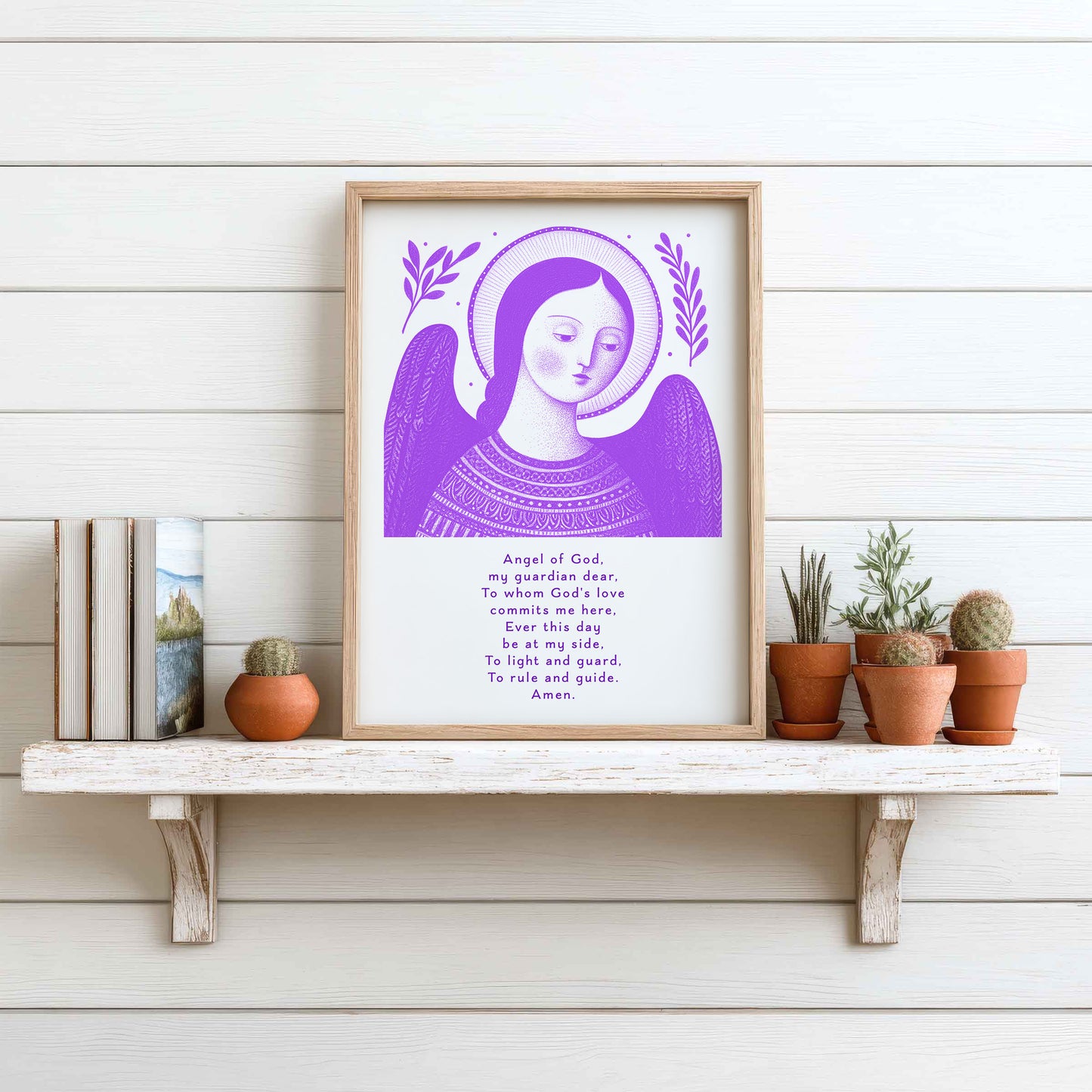 Guardian Angel for Girls Art Print - Purple interior mockup 11 - p_7_girl_0002_Layer 3