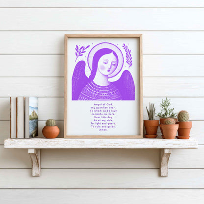 Guardian Angel for Girls Art Print - Purple interior mockup 11 - p_7_girl_0002_Layer 3
