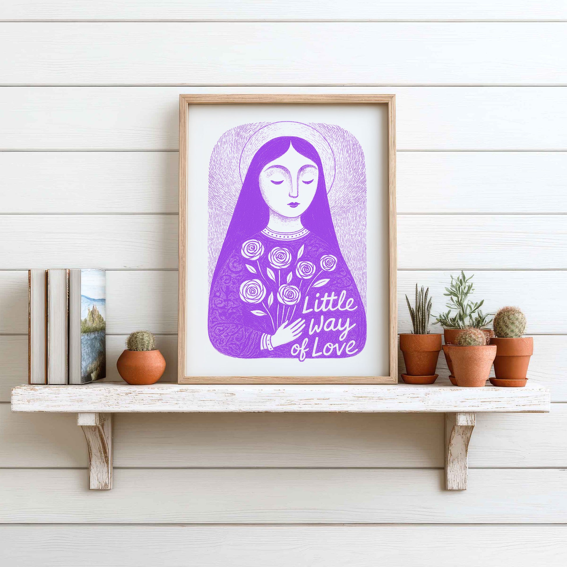 St Therese of Lisieux Art Print - Purple interior mockup 11 - p_7_ter_0003_Layer 2