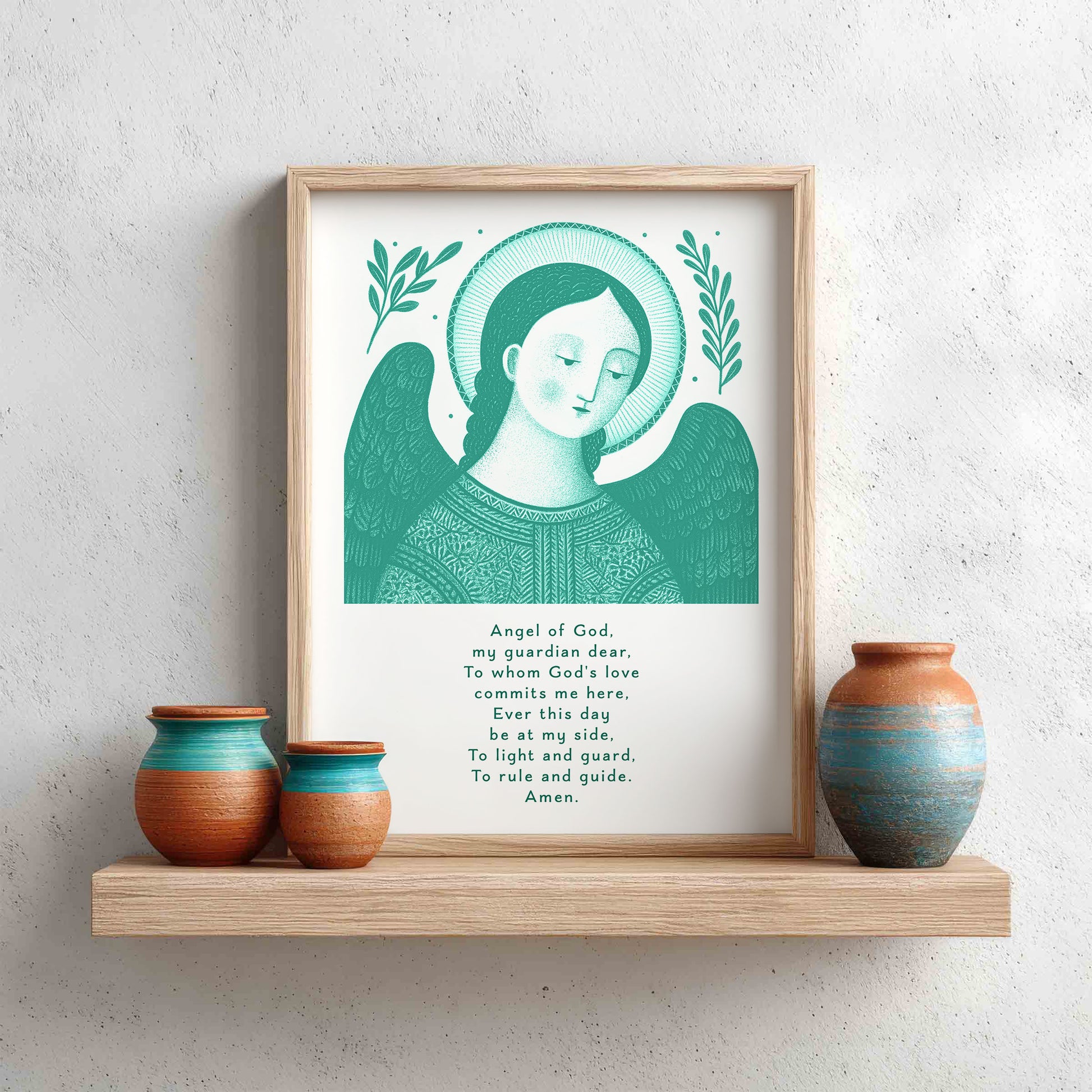 Guardian Angel for Boys Art Print - Teal interior mockup 13 - p_8_boy_0002_Layer 2