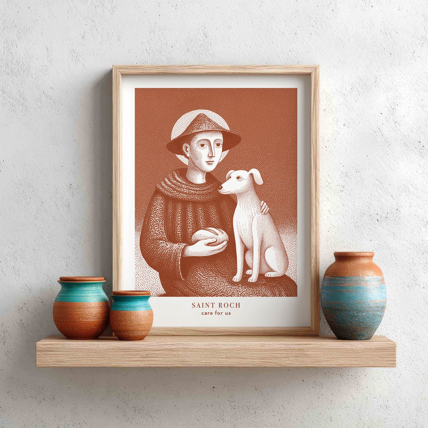 St Roch Art Print - Terracotta interior mockup 06 - p_8_clay_teaLrims_0003_Layer 2