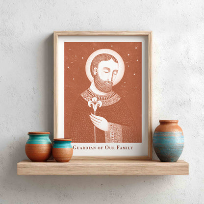 St Joseph Art Print - Terracotta interior mockup 10 - p_8_jos_0003_Layer 5