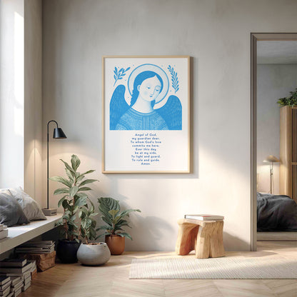 Guardian Angel for Boys Art Print - Deep Blue interior mockup 13 - p_9_boy_0003_Layer 7