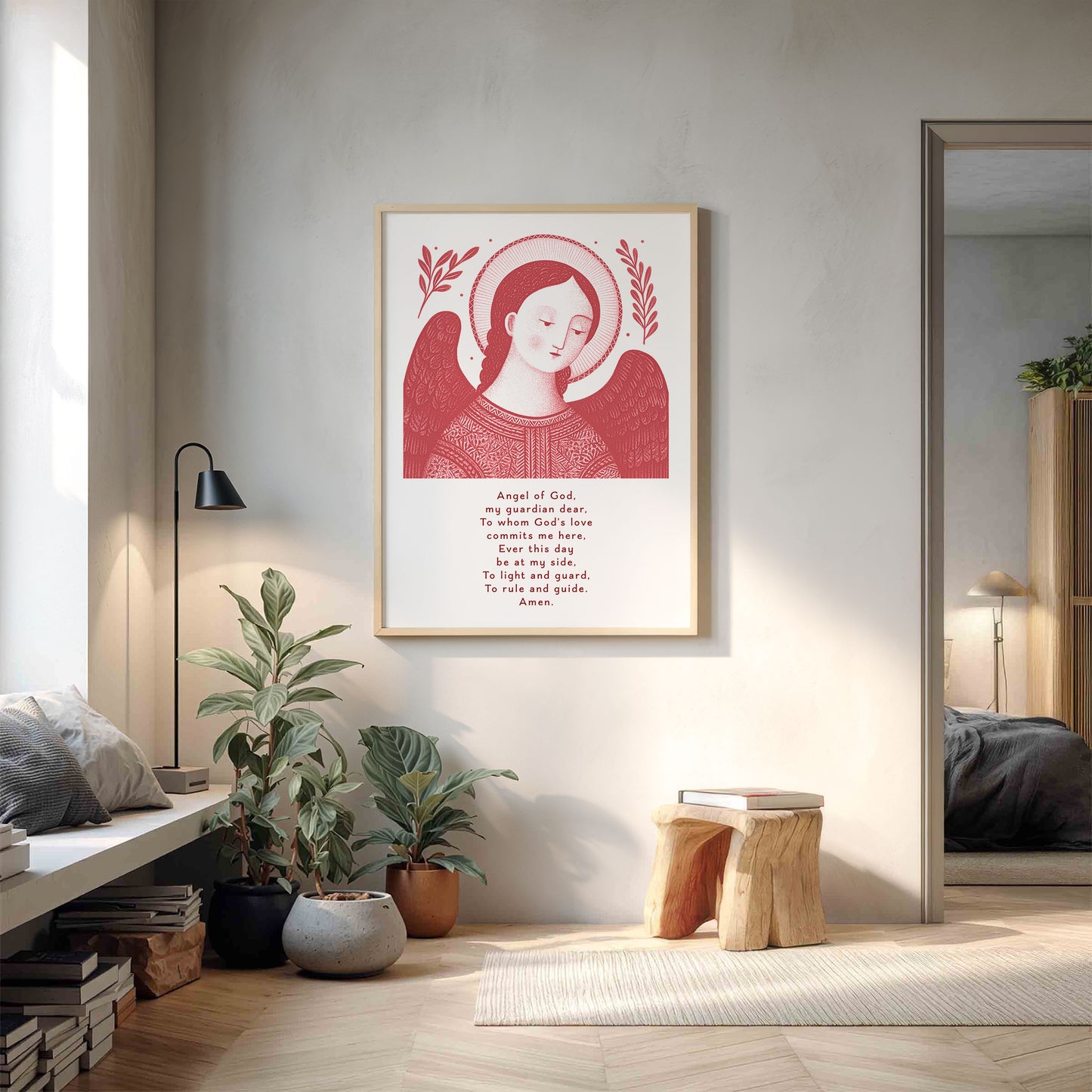 Guardian Angel for Boys Art Print - Red interior mockup 12 - p_9_boy_0006_Layer 3