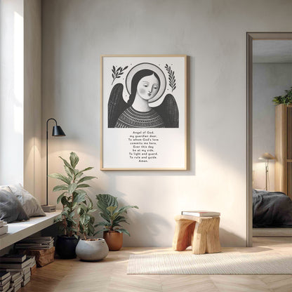 Guardian Angel for Girls Art Print - Black interior mockup 12 - p_9_girl_0000_Layer 10