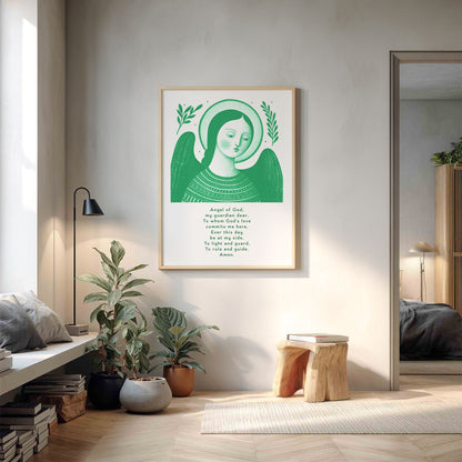 Guardian Angel for Girls Art Print - Green interior mockup 11 - p_9_girl_0004_Layer 6