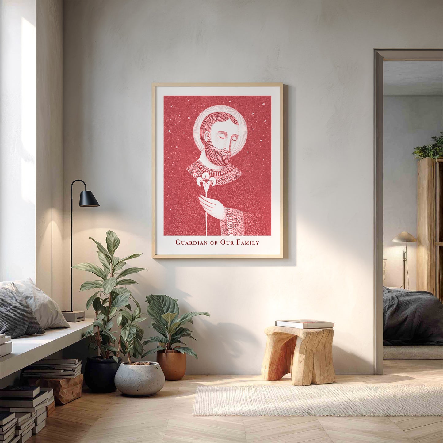 St Joseph Art Print - Red interior mockup 12 - p_9_jos_0003_Layer 6