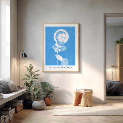 St Joseph Art Print - Deep Blue interior mockup 13 - p_9_jos_0005_Layer 4
