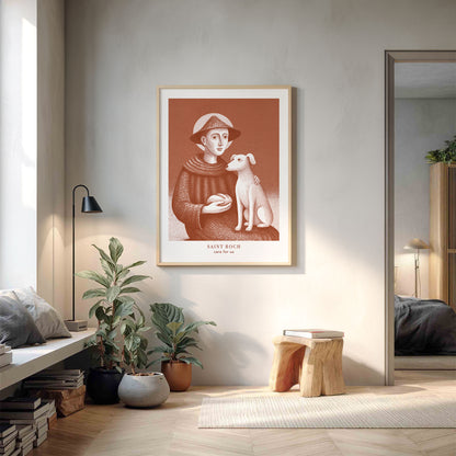 St Roch Art Print - Terracotta interior mockup 07 - p_9_liv_neutral_0001_Layer 1